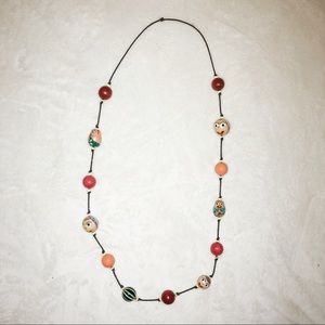 Long Colorful Bead Necklace